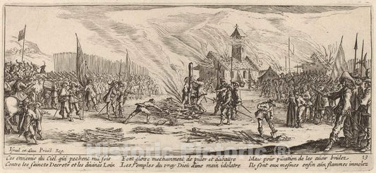 Art Print : Van Schagen After Jacques Callot, The Stake - Vintage Wall Art