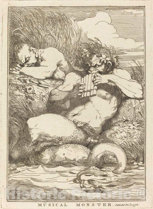 Art Print : John Hamilton Mortimer, Musical Monster, 1778 - Vintage Wall Art