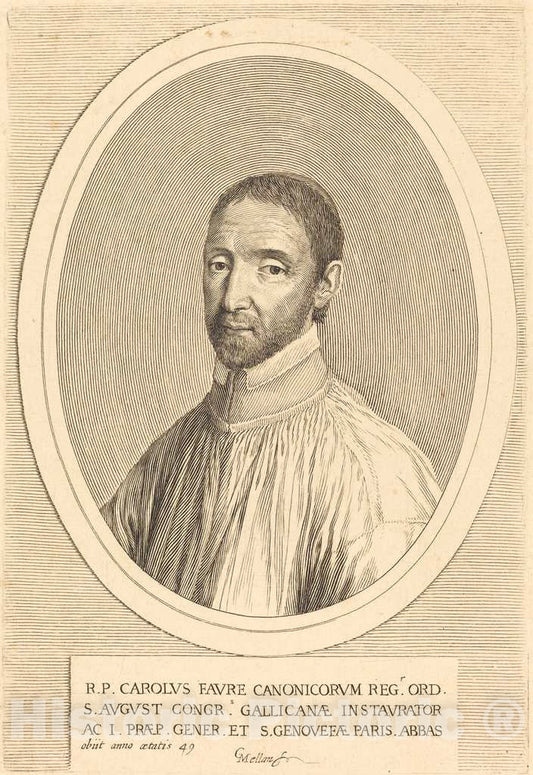 Art Print : Claude Mellan, Charles Favre, 1649 - Vintage Wall Art