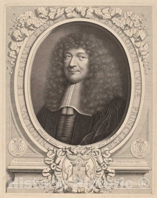 Art Print : Schuppen After Van MOL, Nicolas Le Camus, 1678 - Vintage Wall Art