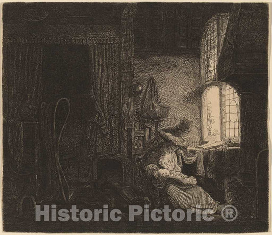Art Print : Ferdinand BOL, The Family in The Room, 1645 - Vintage Wall Art