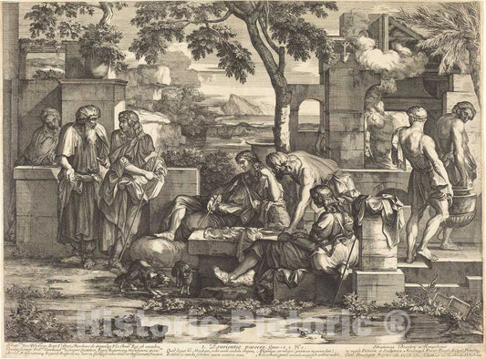 Art Print : SÃ©bastien Bourdon, Esurientes pascere, 1658 - Vintage Wall Art