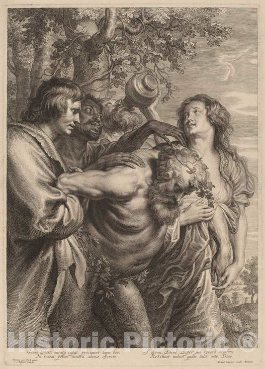 Art Print : Bolswert After Van Dyck, Drunken Silenus - Vintage Wall Art