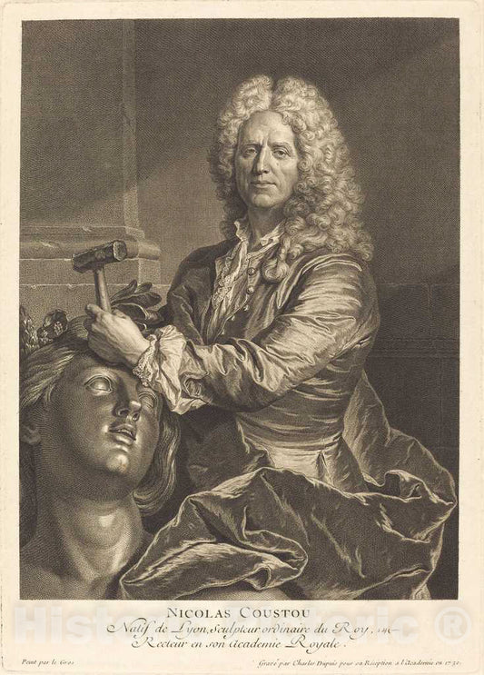 Art Print : Charles Dupuis, Nicolas Coustou, 1730 - Vintage Wall Art