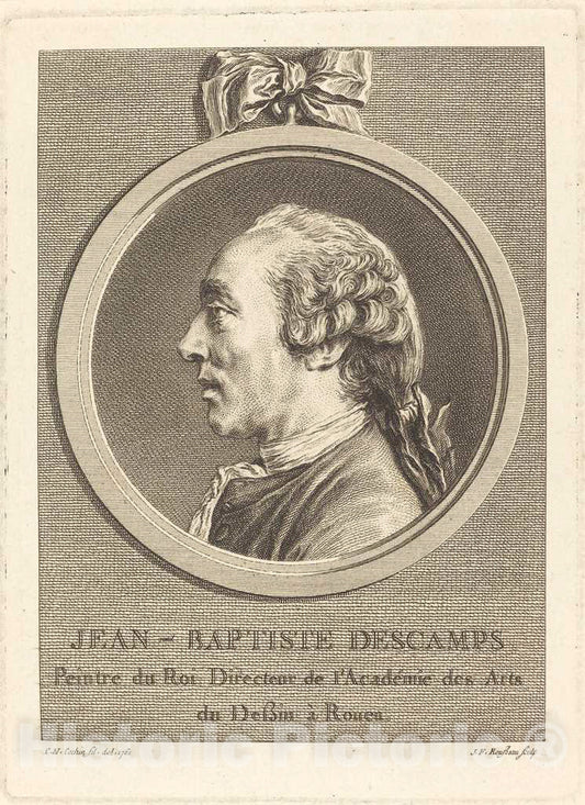 Art Print : Jean Francois Rousseau, Jean Baptiste Descamps, 1761 - Vintage Wall Art