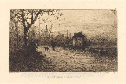 Art Print : Adolphe Appian, Un Jour d'automne a Artemare - Vintage Wall Art