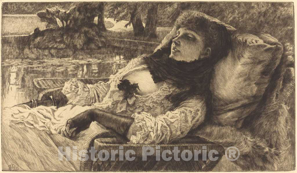 Art Print : James Jacques Joseph Tissot, Summer Evening (Soiree D'Ete), 1882 - Vintage Wall Art