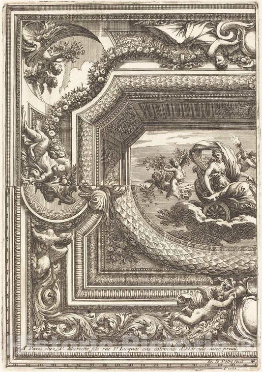 Art Print : Jean Lepautre, Quarts de plafons - Vintage Wall Art