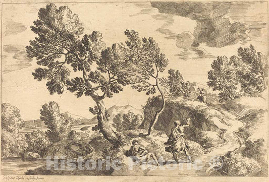 Art Print : Gaspard Dughet, Roman Landscape - Vintage Wall Art