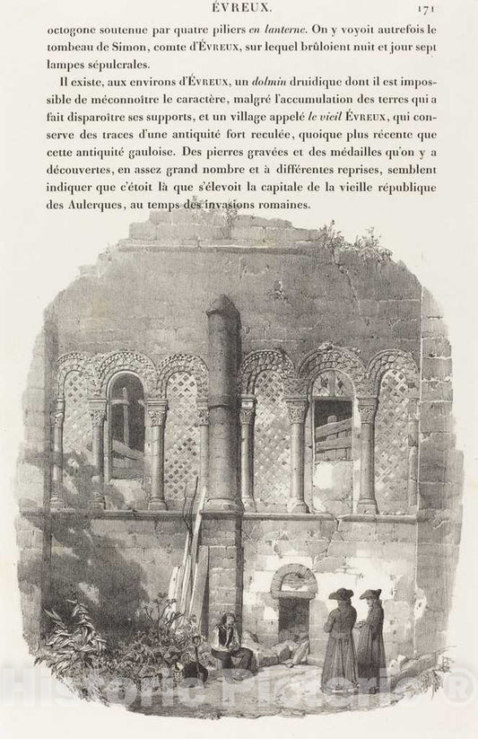 Art Print : Richard Parkes Bonington, Eglise de Saint-Taurin, Evreux, 1824 - Vintage Wall Art