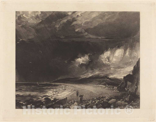 Art Print : Lucas After Constable, Weymouth Bay, 1830 - Vintage Wall Art