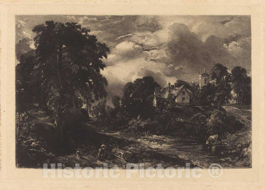 Art Print : Lucas After Constable, Glebe Farm (b), in or After 1831 - Vintage Wall Art