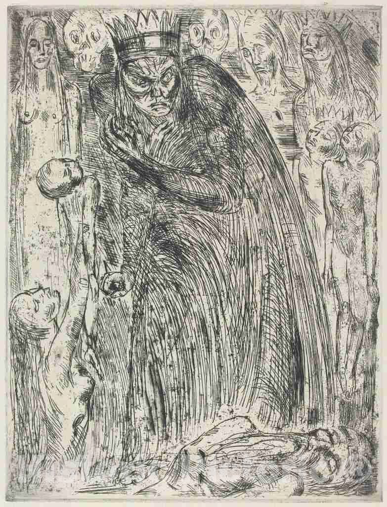 Art Print : Wilhelm Lehmbruck, Macbeth V (The Vision of Lady Macbeth), 1918 - Vintage Wall Art