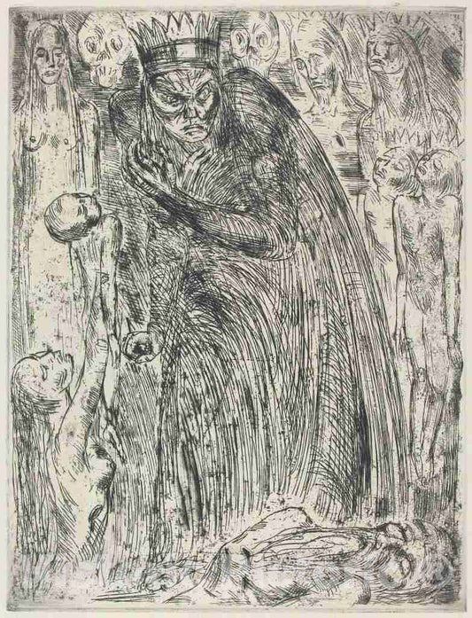 Art Print : Wilhelm Lehmbruck, Macbeth V (The Vision of Lady Macbeth), 1918 - Vintage Wall Art