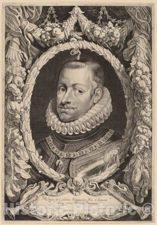 Art Print : Jonas Suyderhoff, Philip III, King of Spain - Vintage Wall Art