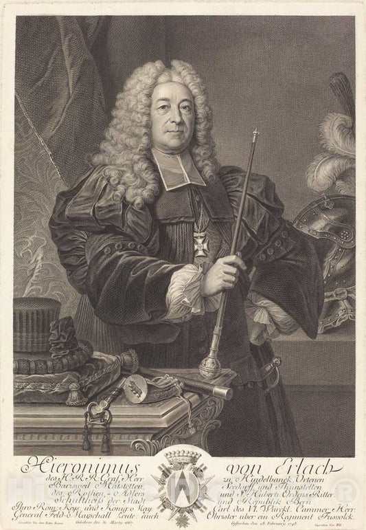 Art Print : Wille After Rusca, Cavalier, Johann von Erlach - Vintage Wall Art