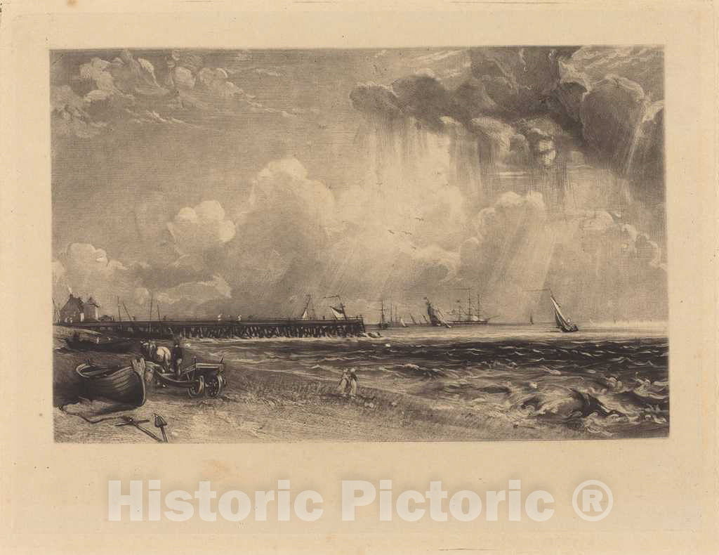 Art Print : Lucas After Constable, Yarmouth, Norfolk, in or After 1830 - Vintage Wall Art