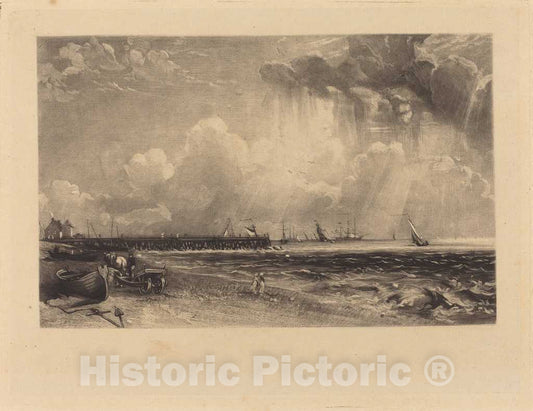 Art Print : Lucas After Constable, Yarmouth, Norfolk, in or After 1830 - Vintage Wall Art