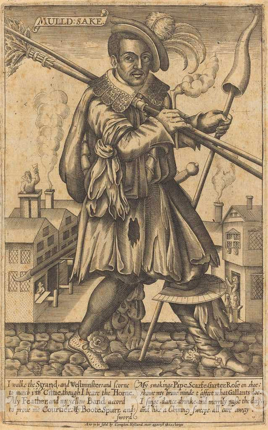 Art Print : Renold Elstrack, Mulld:Sake (Portrait of John Cottington), 1618 - Vintage Wall Art