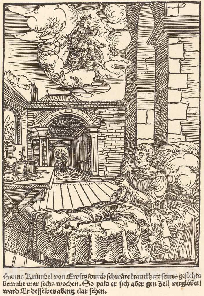 Art Print : Hanns Krumbel von Ewsitz. d'organdie, c. 1503 - Vintage Wall Art