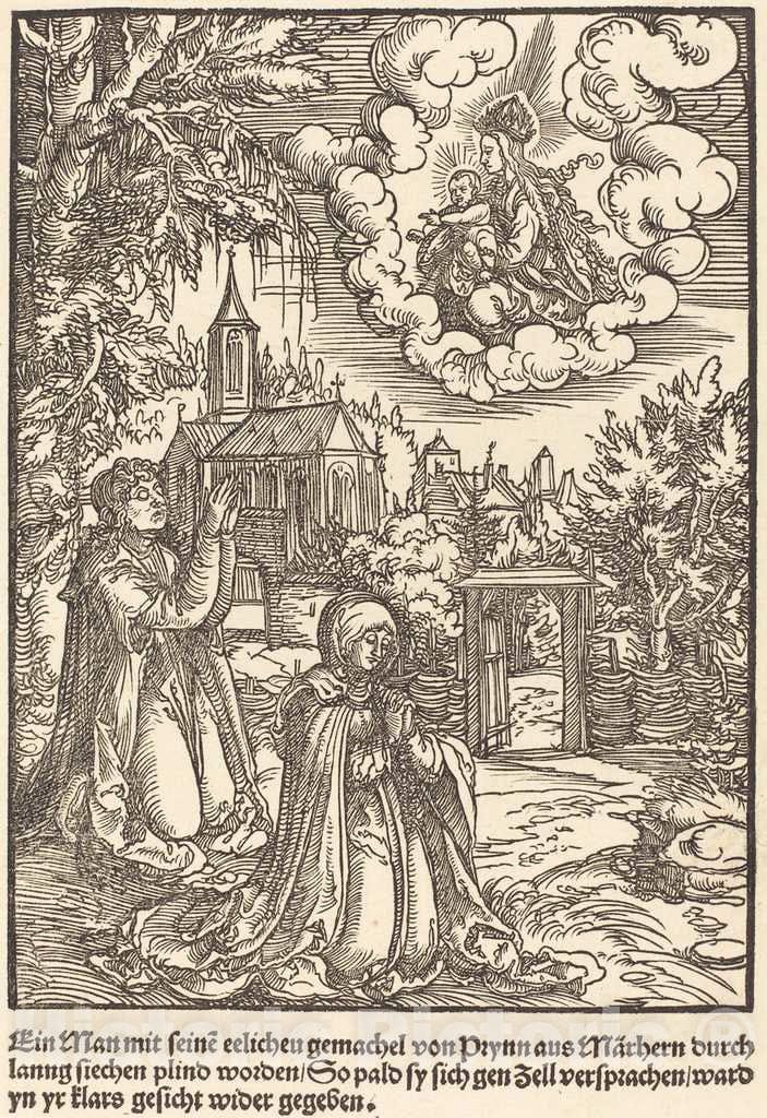 Art Print : EIN Man mit Seine eelicheu gemachel, c. 1503 - Vintage Wall Art