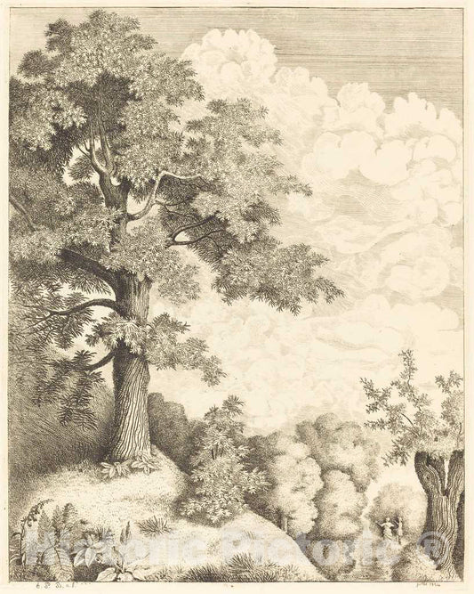 Art Print : Emmanuel PhÃ©lippes-Beaulieu, View of Santron, 1854 - Vintage Wall Art