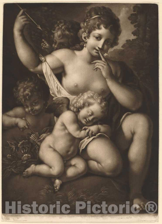 Art Print : Johann Peter Pichler, Venus and Amor, c. 1800 - Vintage Wall Art