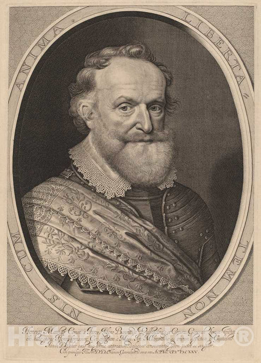 Art Print : Delff After Michiel Van Miereveld, Hendrik Matthias, Count of Thurn and Taxis, 1625 - Vintage Wall Art