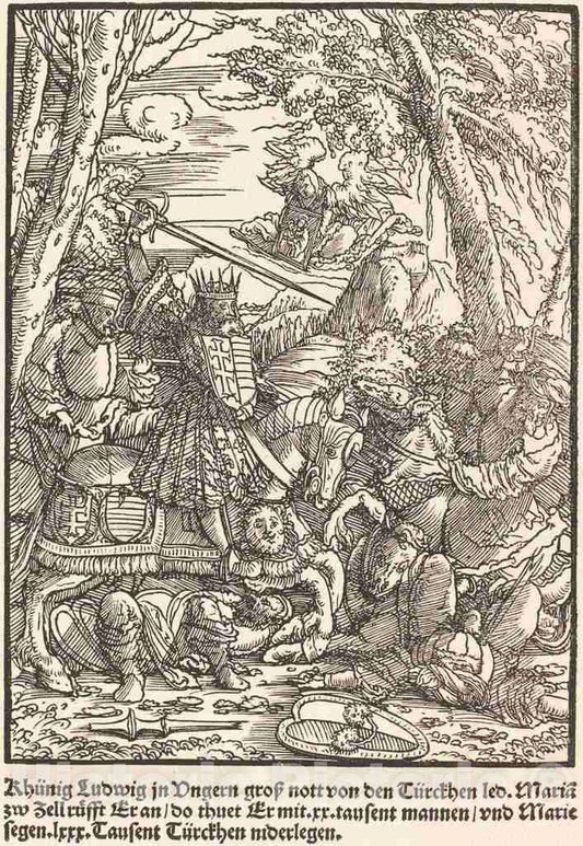 Art Print : Khunig Ludwig, c. 1503 - Vintage Wall Art