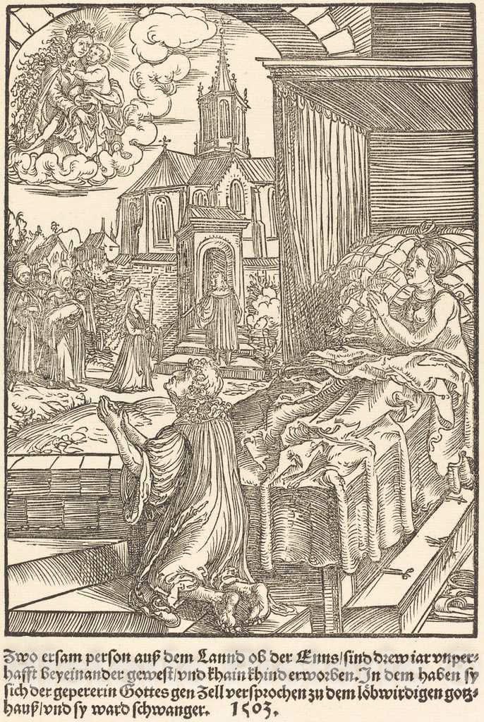 Art Print : Zwo ersam Person auf dem Lannd, 1503 - Vintage Wall Art