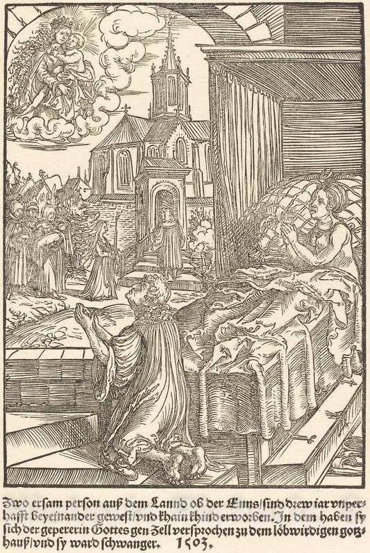 Art Print : Zwo ersam Person auf dem Lannd, 1503 - Vintage Wall Art