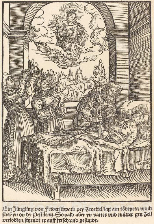 Art Print : EIN Jungling von Friderschpach, c. 1503 - Vintage Wall Art