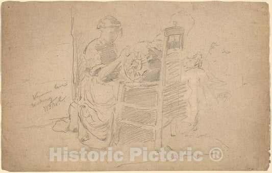 Art Print : William Merritt Chase, Venetian Lace Making - Vintage Wall Art