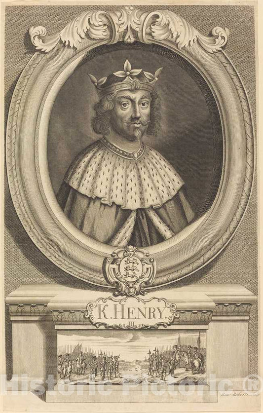 Art Print : Henry Roberts, King Henry III - Vintage Wall Art