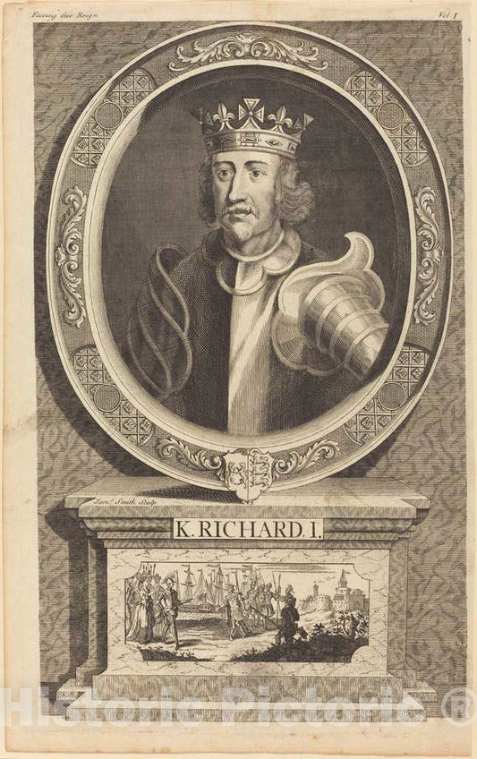 Art Print : James Smith, King Richard I - Vintage Wall Art