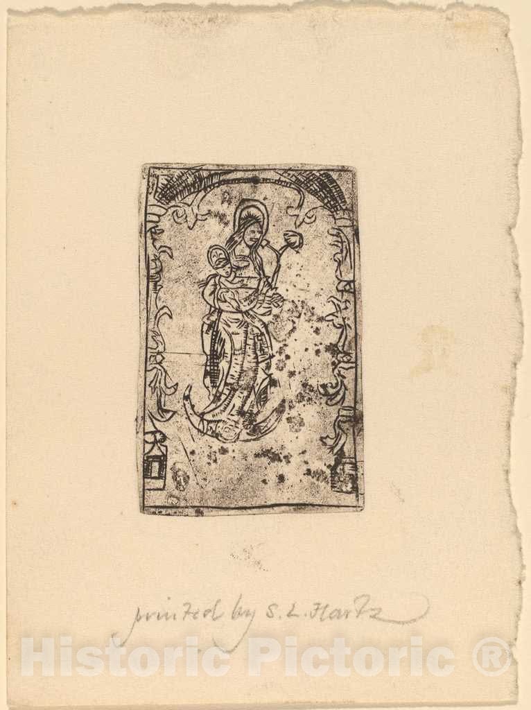 Art Print : Madonna and Child, 15th Century - Vintage Wall Art