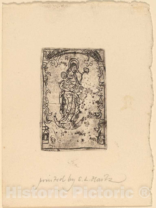 Art Print : Madonna and Child, 15th Century - Vintage Wall Art