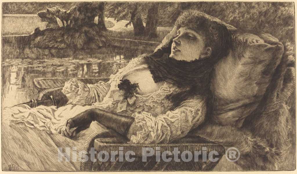 Art Print : James Jacques Joseph Tissot, Summer Evening (Soiree D'Ete), 1882 - Vintage Wall Art