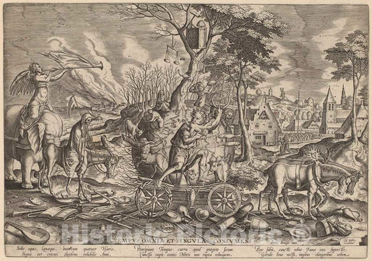 Art Print : Galle After Bruegel The Elder, The Triumph of Time - Vintage Wall Art