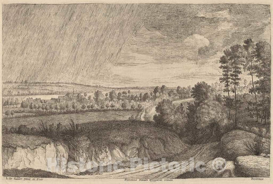 Art Print : Lodewijk de Vadder, Rainy Landscape - Vintage Wall Art