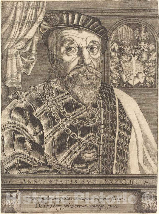 Art Print : Hanns Lautensack, Pancraz von Freyberg Hohenschau, 1553 - Vintage Wall Art