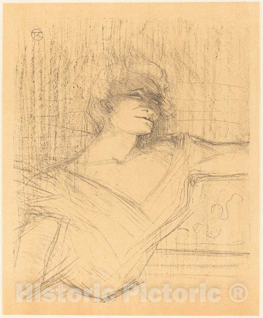 Art Print : Henri de Toulouse-Lautrec, in La glu (Dans La glu), 1898 - Vintage Wall Art