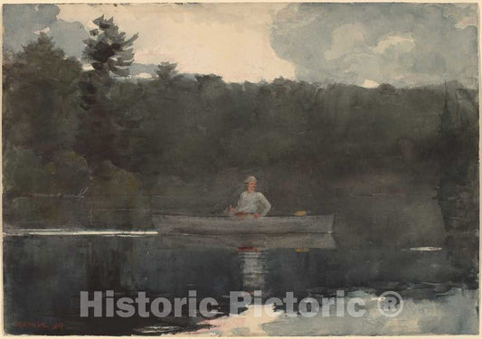 Art Print : Winslow Homer, The Lone Fisherman, 1889 - Vintage Wall Art