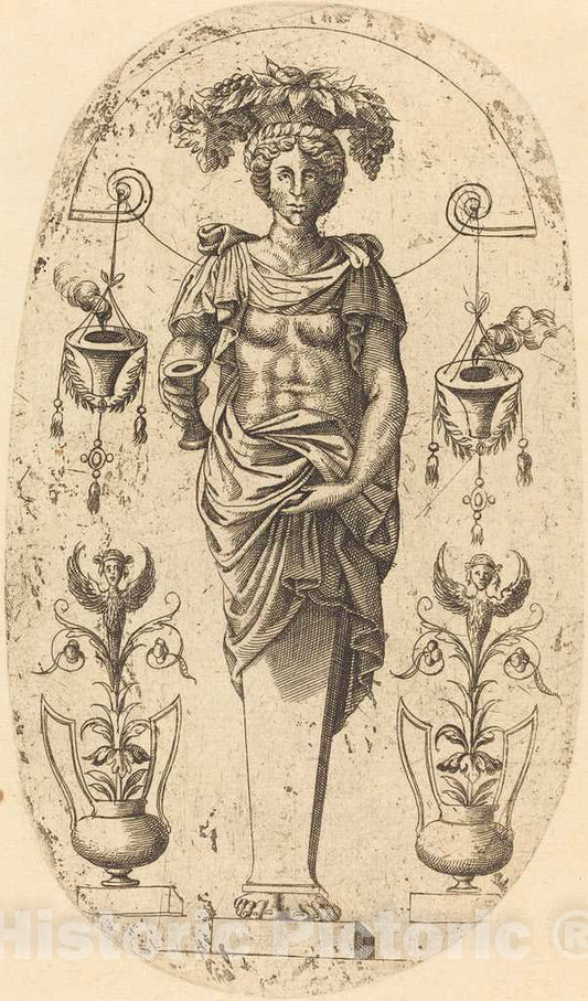 Art Print : Jean Mignon, Woman Carrying a Basket on Her Head - Vintage Wall Art