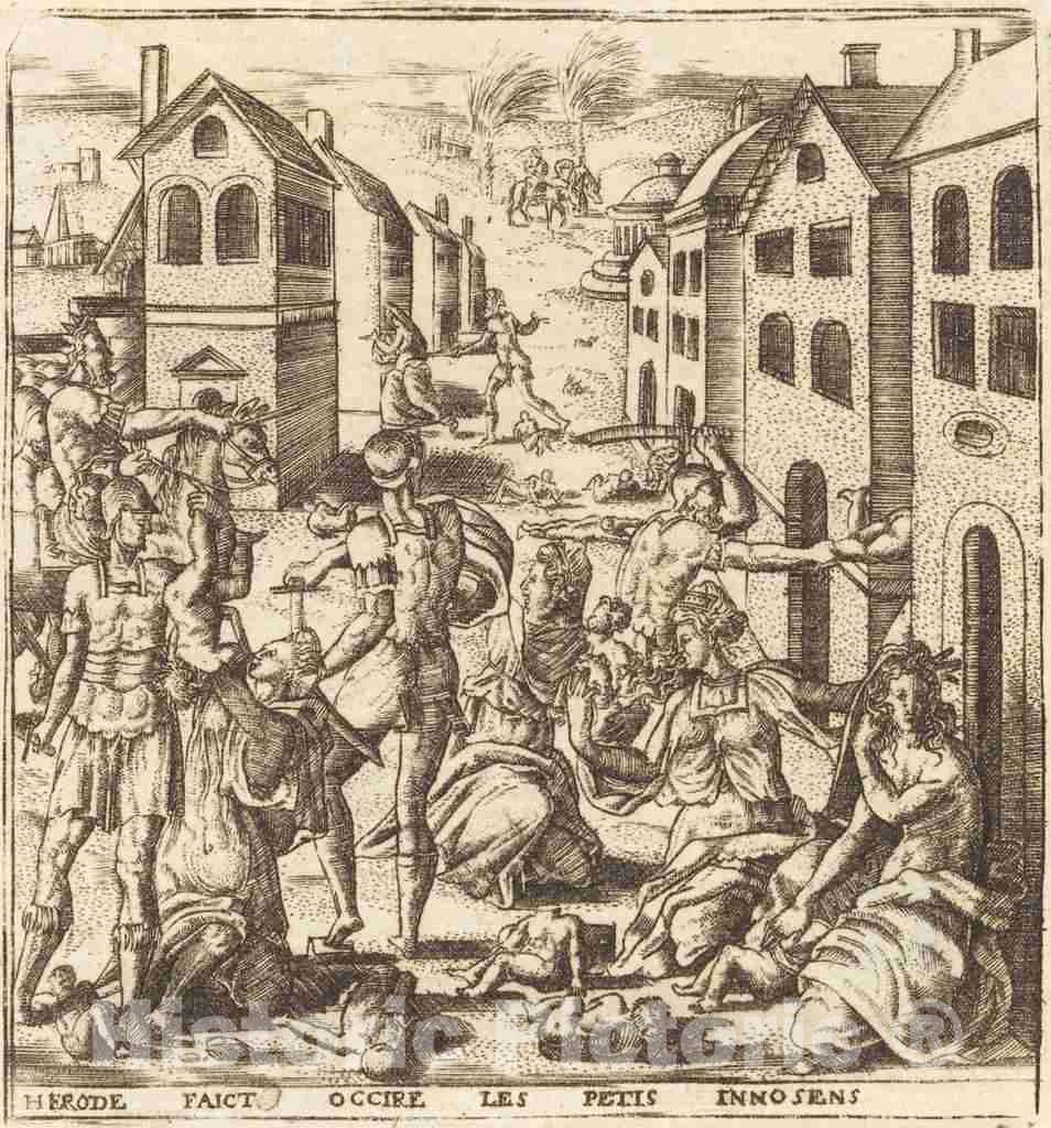 Art Print : LÃ©onard Gaultier, The Massacre of The Innocents, c.1578 - Vintage Wall Art