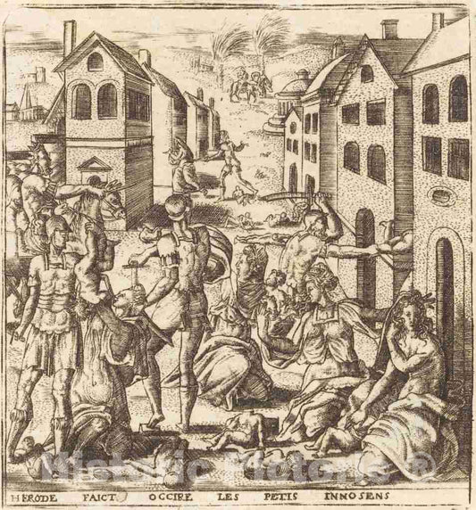 Art Print : LÃ©onard Gaultier, The Massacre of The Innocents, c.1578 - Vintage Wall Art