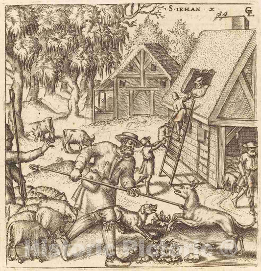 Art Print : LÃ©onard Gaultier, The Parable of The Good Shepherd, c.1578 - Vintage Wall Art