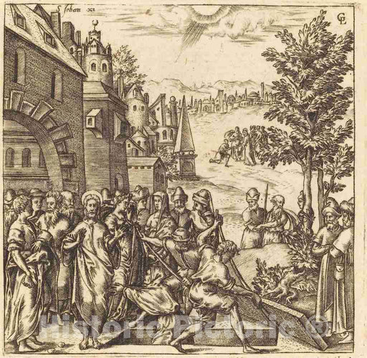 Art Print : LÃ©onard Gaultier, The Raising of Lazarus, c.1578 - Vintage Wall Art