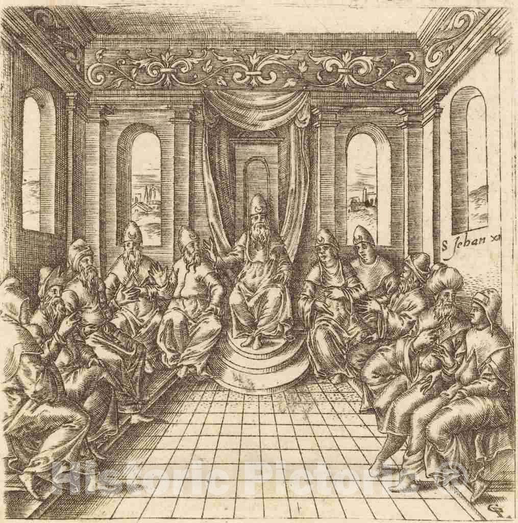 Art Print : LÃ©onard Gaultier, The Chief Priests and Pharisees, c.1578 - Vintage Wall Art