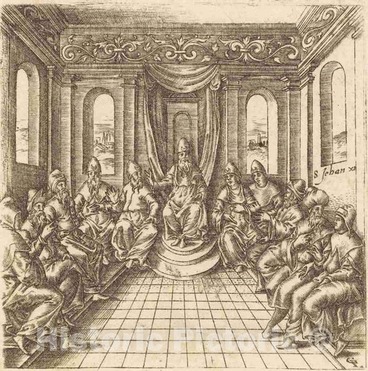 Art Print : LÃ©onard Gaultier, The Chief Priests and Pharisees, c.1578 - Vintage Wall Art